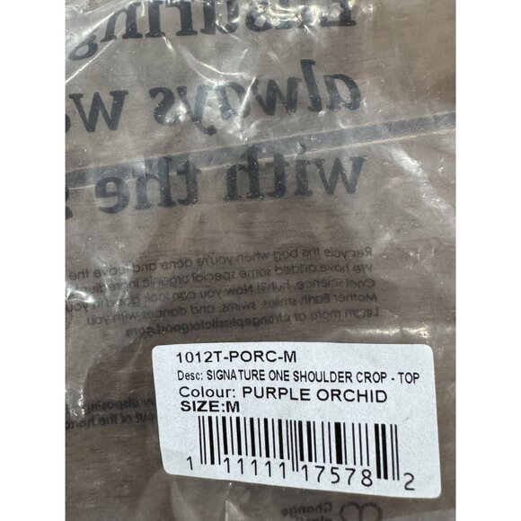 FREE PEOPLE X Toast Swim Women Signature One Shoulder Crop Top Purple MEDIUM - Picture 5 of 6